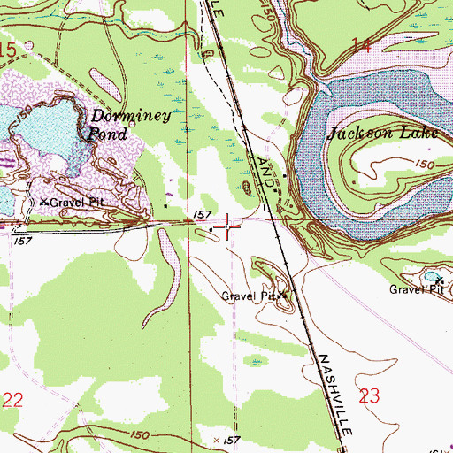 Topographic Map of Jacksons Lake, AL