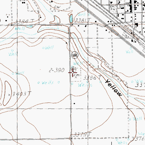 Topographic Map of Anton Cemetery, TX