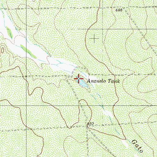Topographic Map of Anzuelo Tank, TX