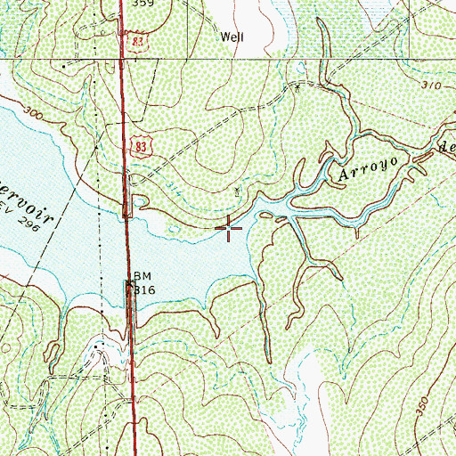 Topographic Map of Arroyo del Tigre Grande, TX