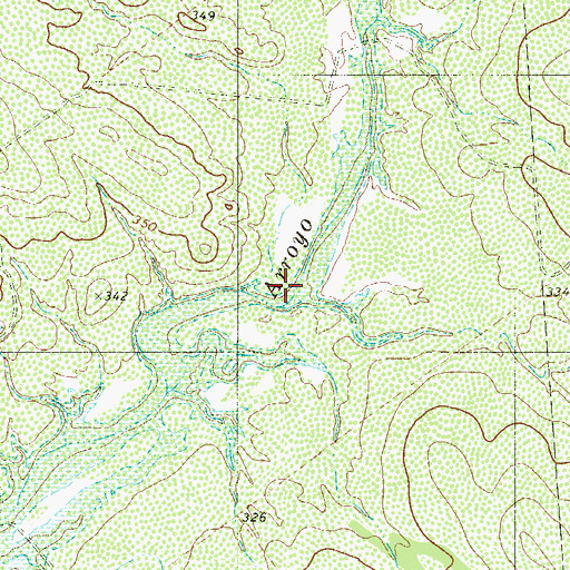 Topographic Map of Arroyo Humaran, TX