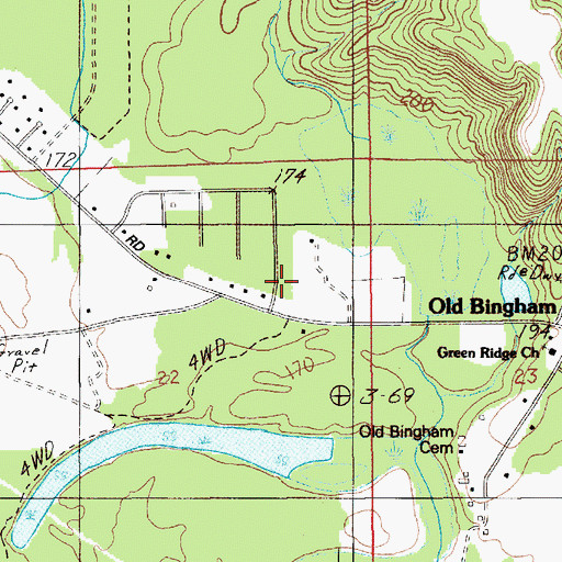 Topographic Map of John Lee Acres, AL