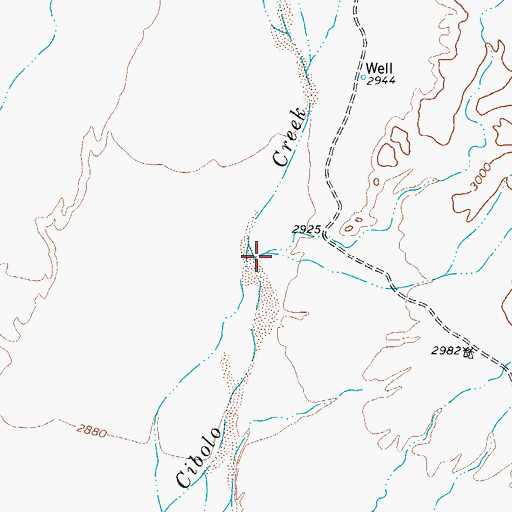 Topographic Map of Arroyo Monias, TX