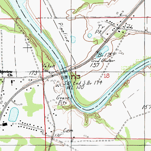 Topographic Map of Judkins Ferry (historical), AL