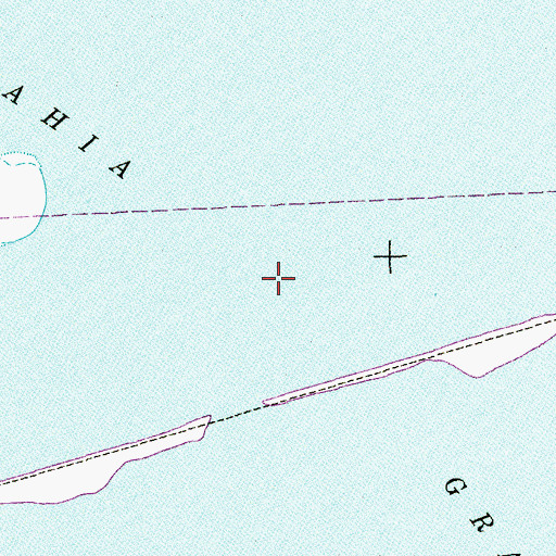 Topographic Map of Bahia Grande, TX