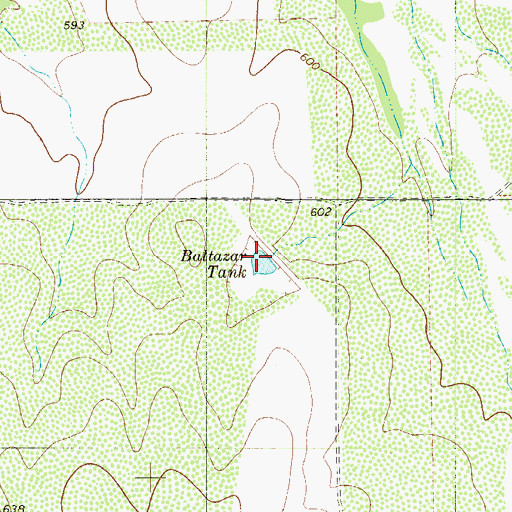 Topographic Map of Baltazar Tank, TX