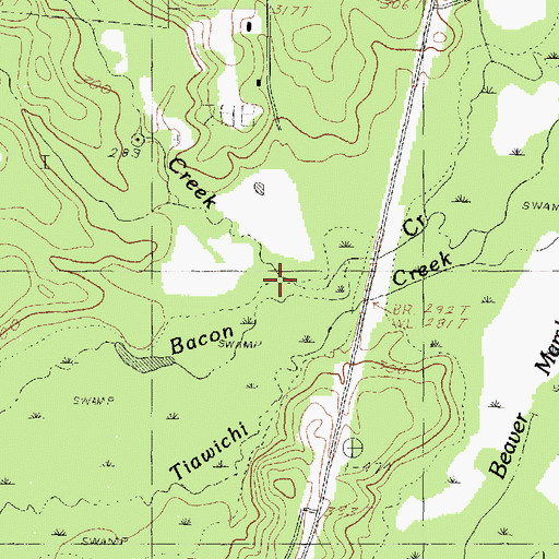 Topographic Map of Barnes Creek, TX