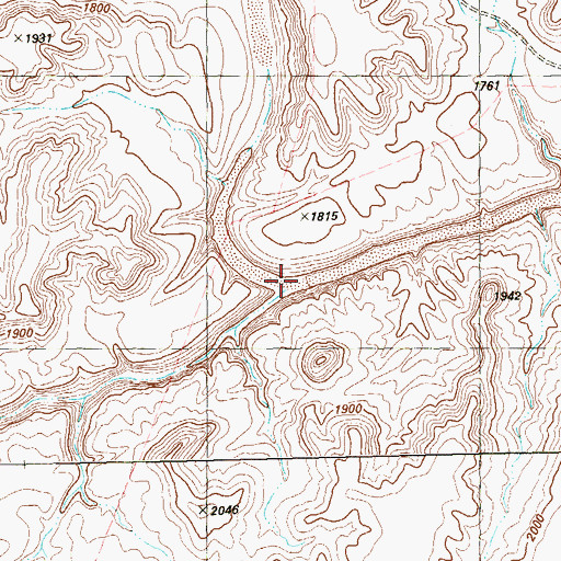 Topographic Map of Barrel Canyon, TX