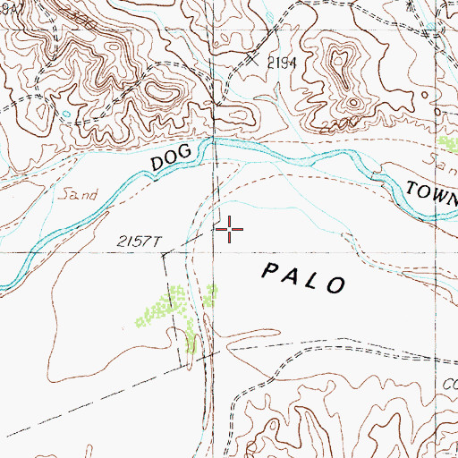 Topographic Map of Barrel Creek, TX