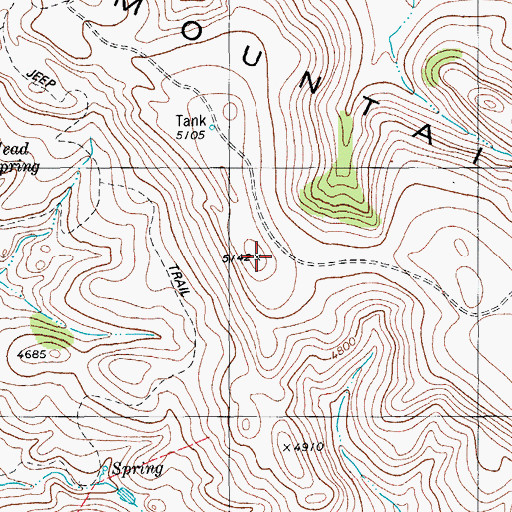 Topographic Map of Barrilla Mountains, TX
