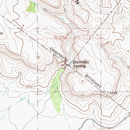 Topographic Map of Barrilla Spring, TX