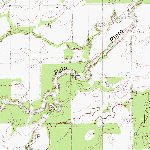 Topographic Map of Barton Creek, TX