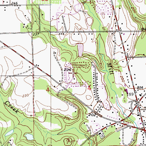 Topographic Map of Kingswood, AL