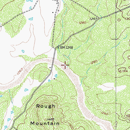 Topographic Map of Baumann Branch, TX