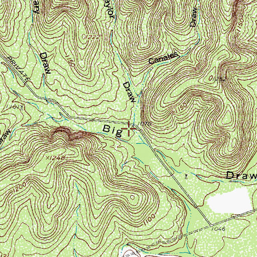 Topographic Map of Baylor Draw, TX