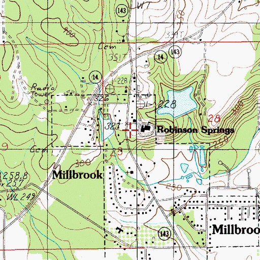 Topographic Map of Knollwood, AL