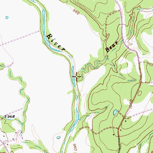 Topographic Map of Bear Branch, TX