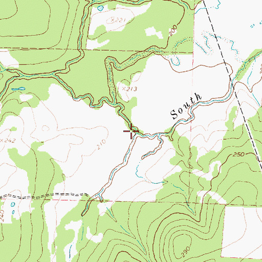 Topographic Map of Bear Creek, TX
