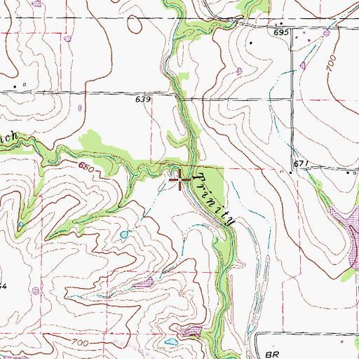 Topographic Map of Bear Creek, TX