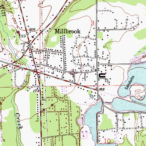 Topographic Map of Lake Elam Baptist Church, AL