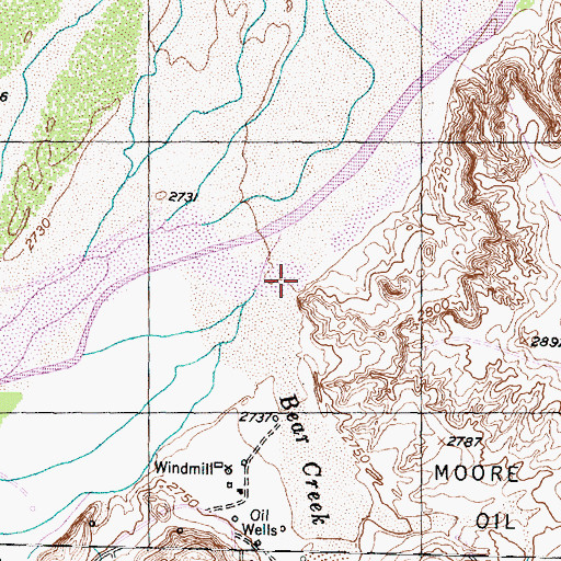 Topographic Map of Bear Creek, TX