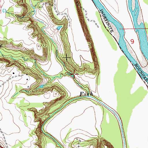 Topographic Map of Bear Head Creek, TX