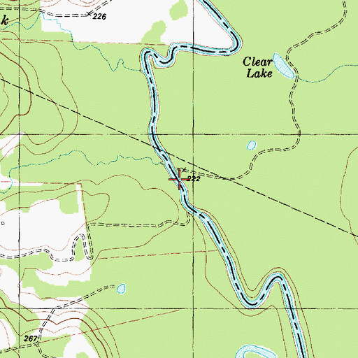 Topographic Map of Beaver Creek, TX
