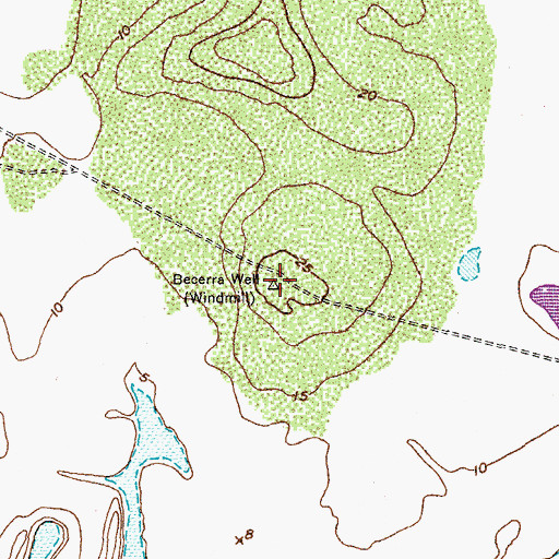 Topographic Map of Becerra Well, TX