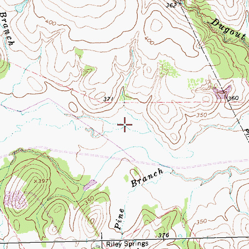 Topographic Map of Bee Branch, TX