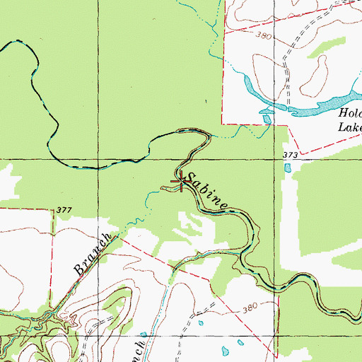 Topographic Map of Bee Branch, TX