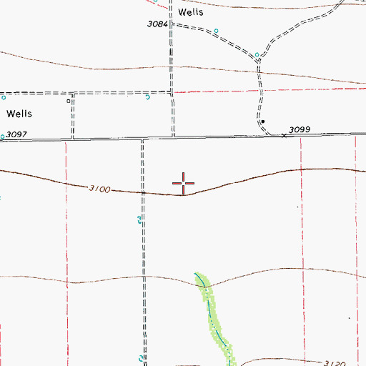 Topographic Map of Belding Draw, TX