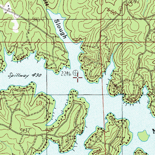 Topographic Map of Lott Slough, AL