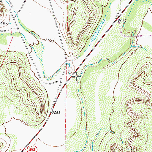 Topographic Map of Bert Mertz Canyon, TX
