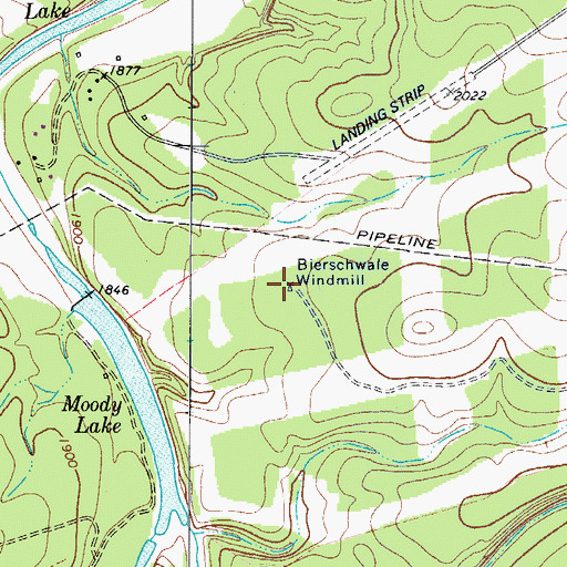 Topographic Map of Bierschwale Windmill, TX