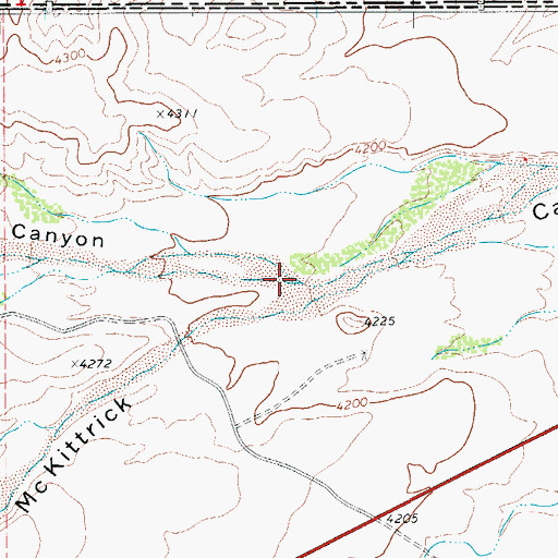 Topographic Map of Big Canyon, TX