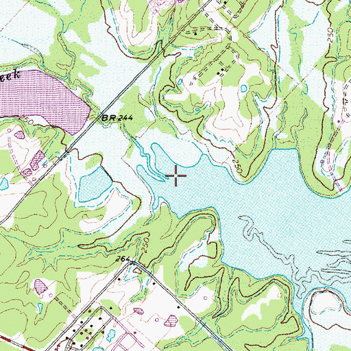 Topographic Map of Big Creek, TX