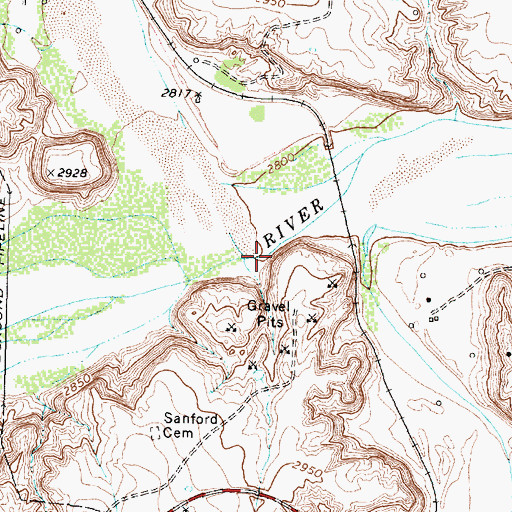 Topographic Map of Big Creek, TX