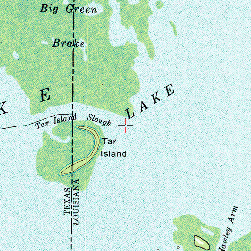 Topographic Map of Big Cypress Bayou, TX