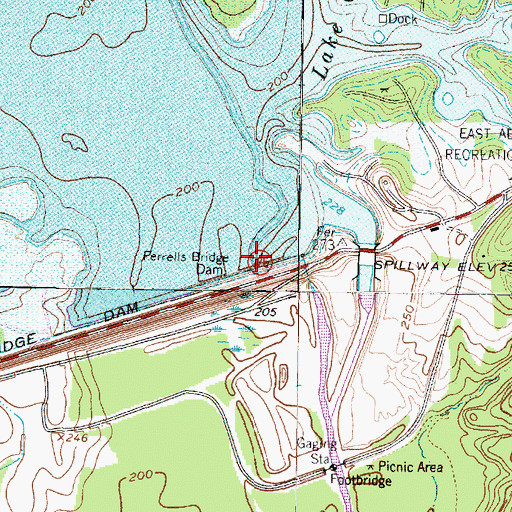 Topographic Map of Big Cypress Creek, TX