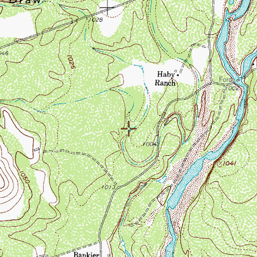 Topographic Map of Big Draw, TX