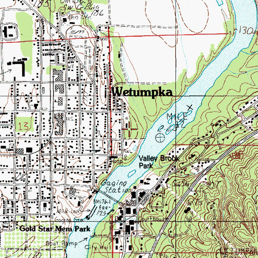 Topographic Map of Memorial Park, AL
