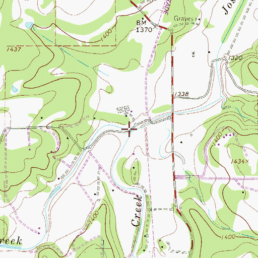 Topographic Map of Big Joshua Creek, TX