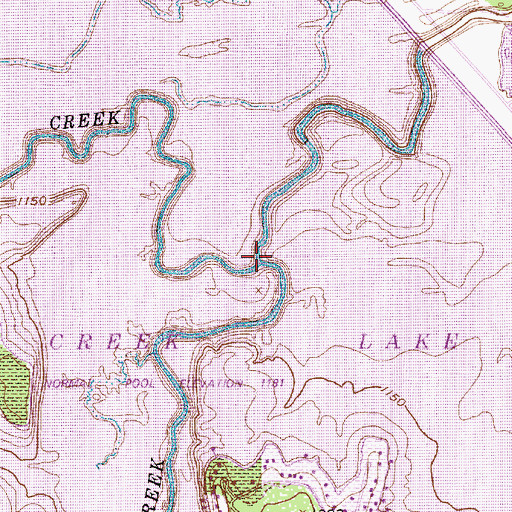 Topographic Map of Big Sandy Creek, TX