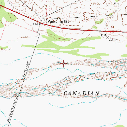 Topographic Map of Big Timber Creek, TX