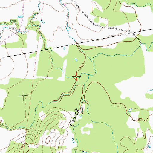 Topographic Map of Big Turkey Creek, TX