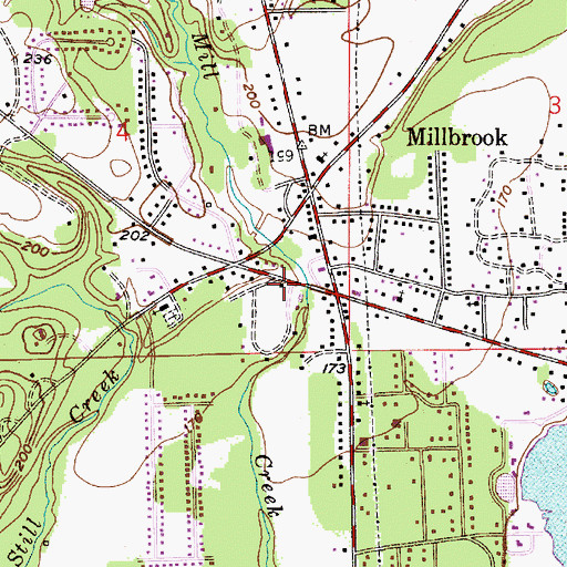 Topographic Map of Millbrook Community Center, AL