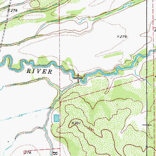Topographic Map of Black Creek, TX