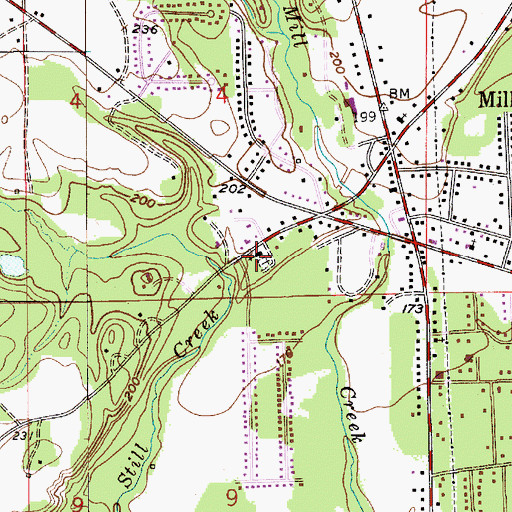 Topographic Map of Millbrook Methodist Church, AL