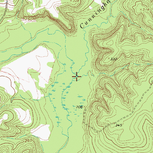 Topographic Map of Black Cypress Creek, TX