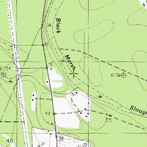 Topographic Map of Black Marsh Slough, TX